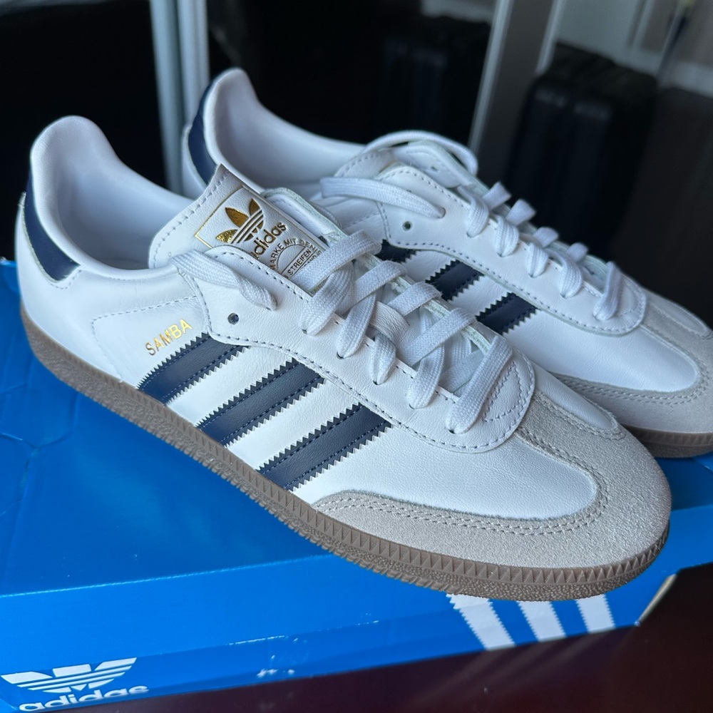 Adidas Samba White and Black Sneakers